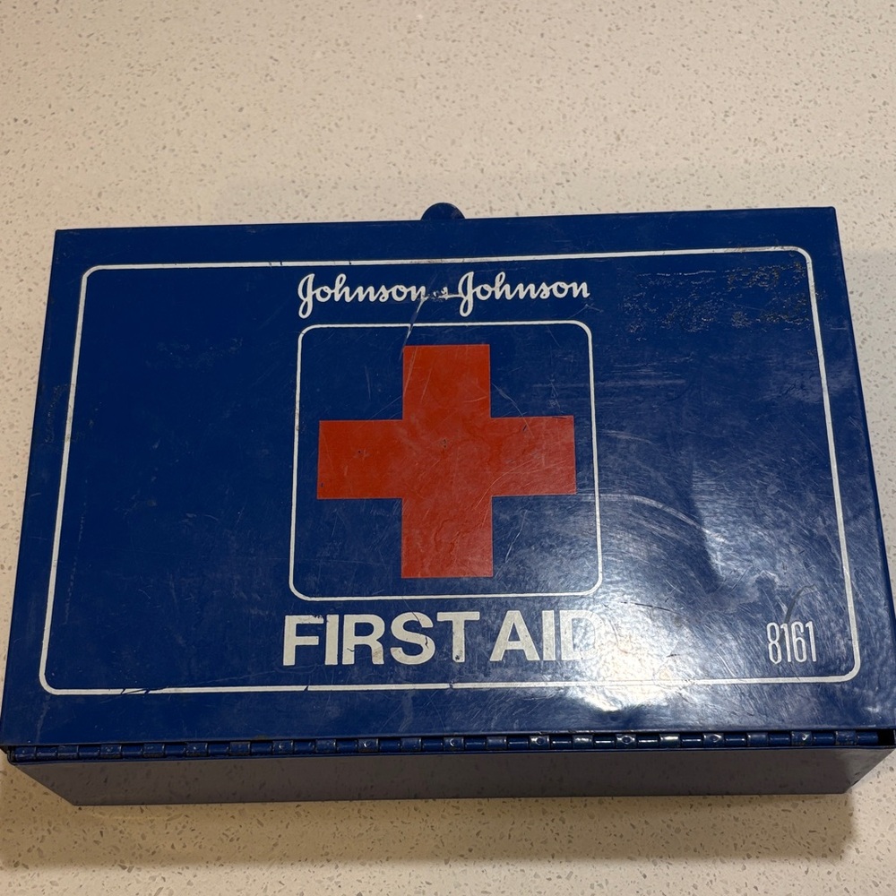 Vintage Metal Johnson & Johnson First Aid Kit